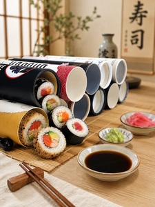 Scatola per Imballaggio Cilindrica con Etichetta Privata, Tubi di Carta Rotondi Resistenti all'Olio per Fast Food e <span class=keywords><strong>Sushi</strong></span> - Product Image 5