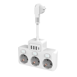 Sẵn sàng để Tàu 3-outlet EU Power Strip với cá nhân chuyển đổi điện tử mở rộng ổ cắm CE ROHS KC cấp giấy chứng nhận trong kho - Product Image 6
