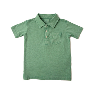 Polo Clásico de Algodón para Niños, Manga Corta, Color Sólido, Detalle en el Pecho, Informal de Verano, para Jugar o Salir de Fin de Semana, Talla Grande Extendida - Product Image 1