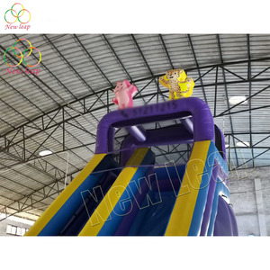 Nouveau Château Gonflable Sec Monoplace pour Adultes Leap Factory, 6m de Haut, Violet, avec Toboggan et Mur d'Escalade, <span class=keywords><strong>Jeu</strong></span> Sportif - Product Image 2