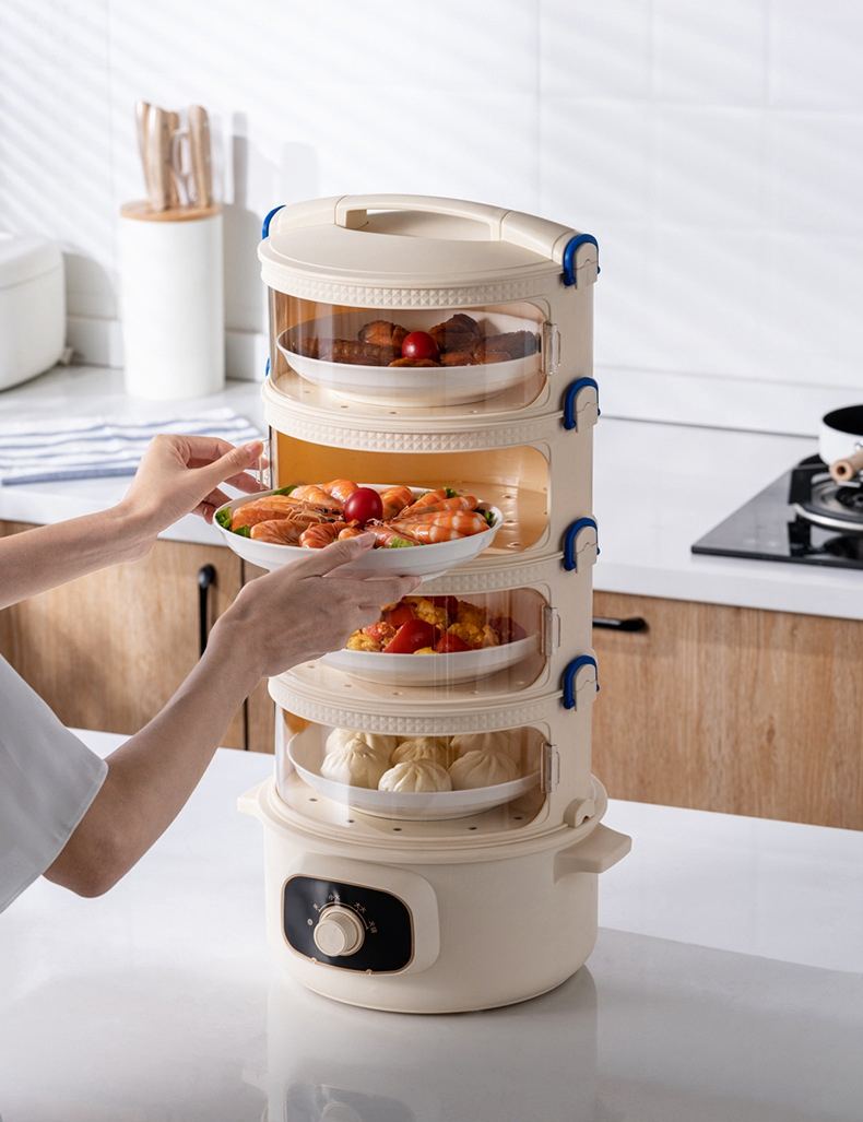 ฝา + 4 ชั้น + เตาแม่เหล็กไฟฟ้า: ควบคุมแบบหมุน T