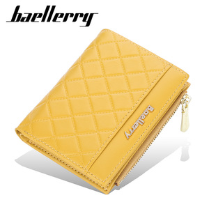 กระเป๋าสตางค์ผู้หญิง Baellerry แบบสั้น ลายเพชร หนัง PU ทรงบาง ซิปใส่เหรียญ ใช้ได้ทุกวัน - Product Image 5