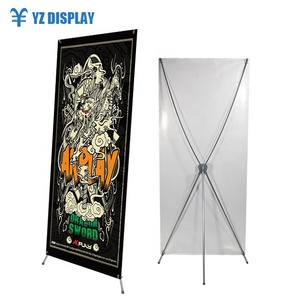 Bán buôn quảng cáo hiển thị x Hình dạng biểu ngữ hiển thị cố định chéo cơ sở bay Cờ biểu ngữ đứng sợi thủy tinh + nhôm cực CN; heb - Product Image 4