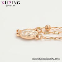Collier pendentif long en chaîne avec chapelet de style religieux Xuping Fashion, plaqué or 18 carats, couleur or