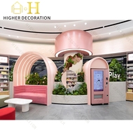 Vitrine de présentation de maquillage avec éclairage, mobilier pour magasin de produits de beauté, présentoir pour soins de la peau, vitrine pour magasin de cosmétiques