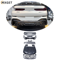 Kit de Carrocería de Fibra de Carbono MXGET para BMW X6/G06 LD, Lip Delantero, Faldones Laterales, Lip Trasero, Alerón Trasero, Alerón de Techo, Parrilla, Carcasas de Espejos