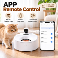 Distributeur de nourriture pour animaux de compagnie avec contrôle de la température par semi-conducteurs, refroidissement et chauffage, surveillance vidéo et enregistrement, certifié CE FCC RoHS, OEM ODM, pour chats et chiens