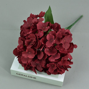 Ramo de flores al por mayor de fábrica, Hortensia de seda <span class=keywords><strong>artificial</strong></span>, ramo de decoración para el hogar y la boda - Product Image 5
