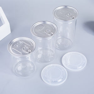 Pot alimentaire en plastique cylindrique de 250 ml/300 ml/500 ml avec couvercle à vis sans BPA pour aliments pour bébés, chocolat et sucre - Product Image 1