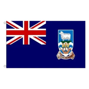 Huiyi 90 × 150 cm Digitaldruck Länderflaggen Werbeaktion aufhängen individuelle Falklandinseln Flagge