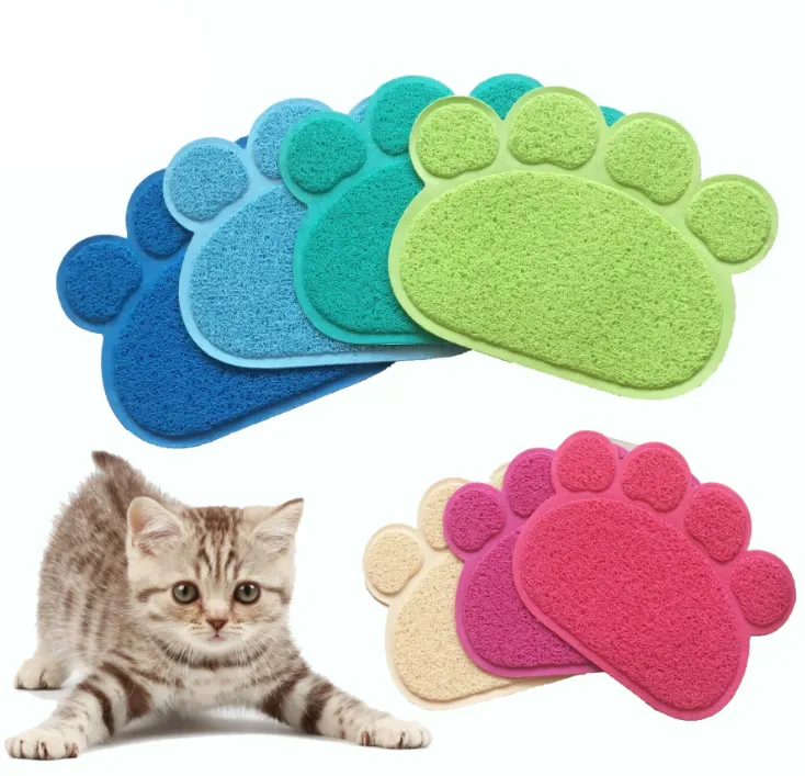 2022 factory wholesale Anti-slip Pvc Pet Cat Mat Litter Trapping Mat