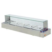 CosBao BN-B27-6 Peralatan Hotel Komersial Stainless Steel 6 Pan Counter Top Pemanas Makanan Listrik Bain Marie Display 30-110