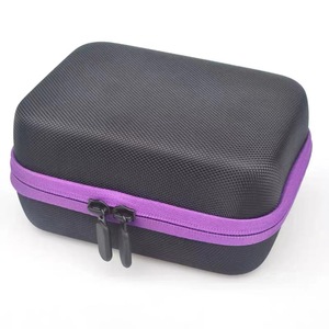 Estuche de Almacenamiento EVA con 12 Compartimentos, Cierre Negro y Morado, Caja de Embalaje Digital a Prueba de Golpes para Electrónicos 3C - Product Image 1