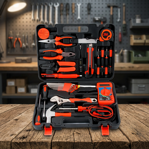 Kit d'outils ménagers de 35 pièces avec multimètre, ensemble d'outils à main en acier au chrome-vanadium pour la réparation d'appareils électroménagers, d'ordinateurs portables - Product Image 4