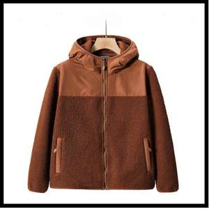 Custom Unisex Recycled Sherpa Patch <b>Fleece</b> <b>Jacket</b> With Chest Pocket Embroidered <b>Micro</b> <b>Fleece</b> <b>Jacket</b> Women - Product Image 4