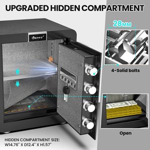 Nhà văn phòng nhỏ cá nhân màu đen điện tử an toàn ký gửi hộp mật khẩu kỹ thuật số an toàn hộp - Product Image 2