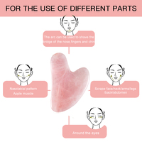 100% pierre naturelle personnaliser Logo impression Rose Quartz Gua Sha grattoir planche grattoir outil de Massage