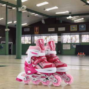 <span class=keywords><strong>Patines</strong></span> en Línea Ajustables con Luces, 4 Ruedas, <span class=keywords><strong>Patines</strong></span> en Línea Duraderos con Bota Rígida, <span class=keywords><strong>Precio</strong></span> Favorable - Product Image 4