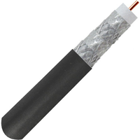 Câble coaxial blindé quad Elesun RG6, assemblage de type F, impédance 75, pour automobile, en noir