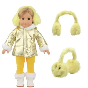Новое поступление 18 дюймов куклы девушки зима улыбающееся лицо плюшевые наушник наушники для 18-дюймовой куклы