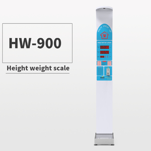 Hospital standing height weight bmi machine coin operated digital electronic body scale with printer