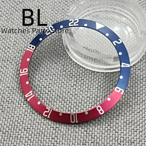 BLIGER <span class=keywords><strong>lunette</strong></span> en aluminium 33mm * 39.5mm <span class=keywords><strong>Vintage</strong></span> noir bleu foncé or index temps marques adaptées pour 41mm boîtier de montre pour hommes différentes couleurs - Product Image 1