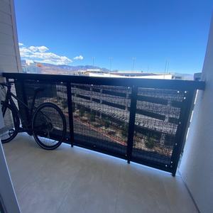 Noir balcon confidentialité écran clôture pare-brise couverture tissu ombre filet maille tissu avec œillets Protection UV pour Patio - Product Image 4