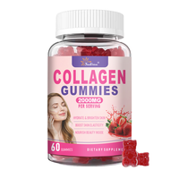 Gummies de collagène OEM & ODM 2000mg, hydratent et éclaircissent la peau, améliorent l'élasticité cutanée, complément beauté