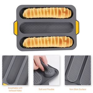 Top Seller Silicone Nonstick Baguette French Bread Mold Cake Mold <b>Baking</b> <b>Tray</b> Food Clip Oil Brush <b>Baking</b> Tool <b>Set</b> - Product Image 4