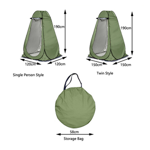Tenda Extérieur Camping Pop-up Léger Douche Privée Tente À Langer Toilette Tente Glamping Tentes avec <span class=keywords><strong>Salle</strong></span> <span class=keywords><strong>De</strong></span> Bains - Product Image 3