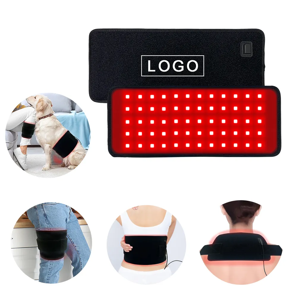 Flexibel Draagbaar Rood Licht Therapie Gewikkeld Rood 660nm 850nm Nabij Infrarood Licht Wrap Therapiepad Voor Verlichting Van Lichaamspijn