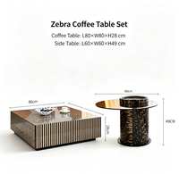 Table basse en verre de style italien, luxe léger, durable, mobile, combinable, mobilier moderne pour salon