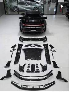 ชุดแต่งคาร์บอนไฟเบอร์สไตล์ OEM สำหรับ Porsche 992 สภาพใหม่ ชุดแต่งสปอยเลอร์ดิฟฟิวเซอร์ลิปหน้า ฝากระโปรง - Product Image 2