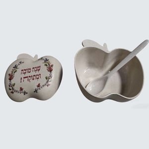 Bol ovale en mélamine <span class=keywords><strong>de</strong></span> 7,4 pouces, petit bol <span class=keywords><strong>de</strong></span> service découpé avec poignées et cuillères - Product Image 6