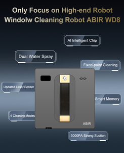 ABIR WD8 Robot nettoyeur de vitres carré intelligent avec pulvérisation d'eau atomisée <span class=keywords><strong>double</strong></span> <span class=keywords><strong>face</strong></span> à ultrasons Fourniture directe en usine - Product Image 2