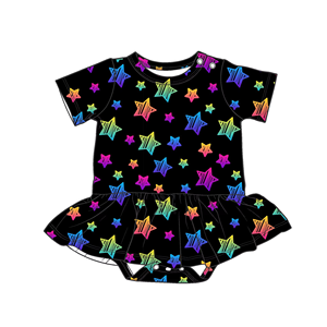 Nuovi Vestiti per Neonati Body a Maniche Corte Abbigliamento per Bambini Vendita all'Ingrosso con Stampa a Motivo Stellato - Product Image 2