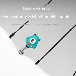 Capuchon de valve de vélo en PVC étanche avec design personnalisé pour la décoration de vélo de route - Portable et facile à installer - Équipement de cyclisme - Product Image 3