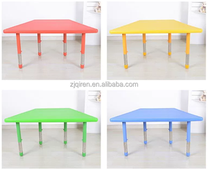 Bán Sỉ Nhựa Trẻ Em Bàn Và Ghế Đặt Thép Không Gỉ Có Thể Điều Chỉnh Chân Mầm Non Hình Thang Bảng Và Ghế Cho Trẻ Em - Product Image 5