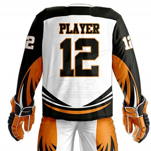 Uniforme de hockey sobre hielo hecho en Pakistán, camisa de equipo y pantalones cortos de sublimación, uniforme de hockey sobre hielo de color liso - Product Image 5
