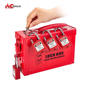 12 khóa móc kim loại cầm tay nhóm hộp khóa an toàn công nghiệp với khe lỗ khóa để đại tu công nghiệp thiết bị công nghiệp - Product Image 1