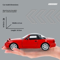 Modèle de voiture en alliage métallique Mazda MX5 1:32 avec son et lumière, fonction de recul, jouet pour enfants, vente chaude