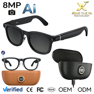 Gafas inteligentes X01 Ultra 8MP con cámara HD y estabilización EIS, traducción IA en tiempo real, estuche de carga, grabación, pantalla LED y indicador de batería. - Product Image 1