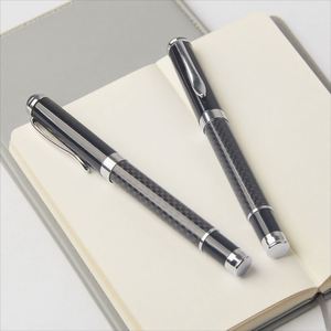 High-End Luxury Custom Logo Custom Brand Promotional Metal Ballpoint <b>Pens</b> Gift Set 0.5 mm Writing Width Carbon Fiber UV Printing - Product Image 4