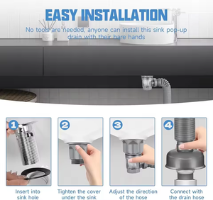 Nuevo estilo: Tubería de desagüe extensible de plástico PP moderna, flexible, para lavabo, fregadero de cocina, colador de lavabo - Product Image 5