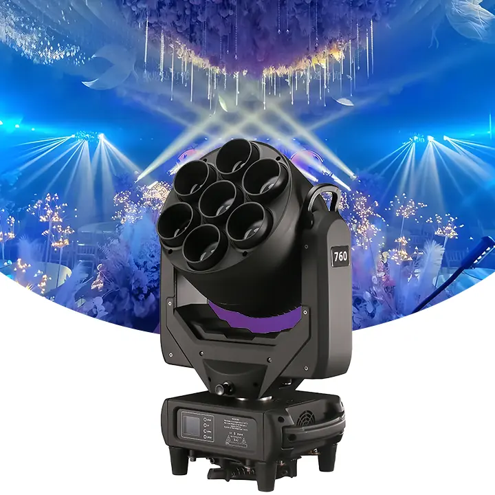 Sharpy 7*60 Rgbw 4in1 Led Zoom Beam Moving Head Stage Lights Dmx512 Met Strobe Effect Voor Club Event Dj Show Bruiloft Verlichting