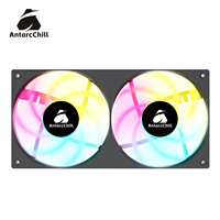 Ventilador Doble AntarcChill de 240 mm, Alto Flujo de Aire, Altas RPM, Bajo Ruido, Rodamiento Hidráulico, Refrigeración Silenciosa para Radiador