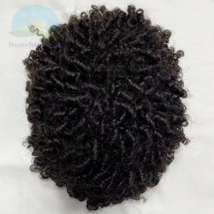 ท็อปเปอร์ผมแท้สำหรับผู้หญิง ขนาด 12 มม. ผมหยิกธรรมชา<span class=keywords><strong>ต</strong></span>ิ สีดำ ผมอินเดียแท้แบบเรมี่ ทรงสปริง<span class=keywords><strong>ทวิ</strong></span>สต์ ถักโครเช<span class=keywords><strong>ต</strong></span>์ ผมหยิกสั้น  ฐาน PU บางเฉียบ สำหรับผู้หญิง - Product Image 2