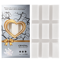 Bloc de cire dure transparente de qualité professionnelle, 9 grilles, 500g, pour épilation corporelle complète professionnelle, OEM