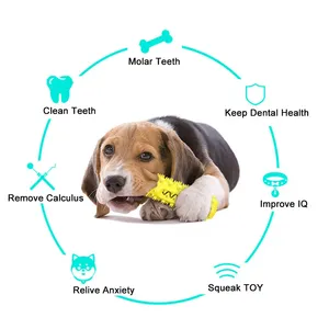 Spazzolino da denti per cani cigolante giocattolo per cani di media taglia interattivi all'aperto per migliorare Iq resistente ai denti per la pulizia di animali domestici - Product Image 4