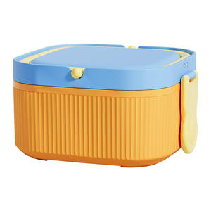 Boîte à lunch pour enfants à un seul niveau - Boîte de conservation alimentaire de qualité alimentaire compatible micro-ondes - Conception pliable - Boîte à lunch portable - Product Image 6